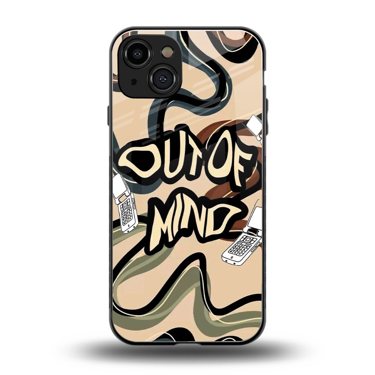 Outta Mind back phone cover | glass case for iphone 15