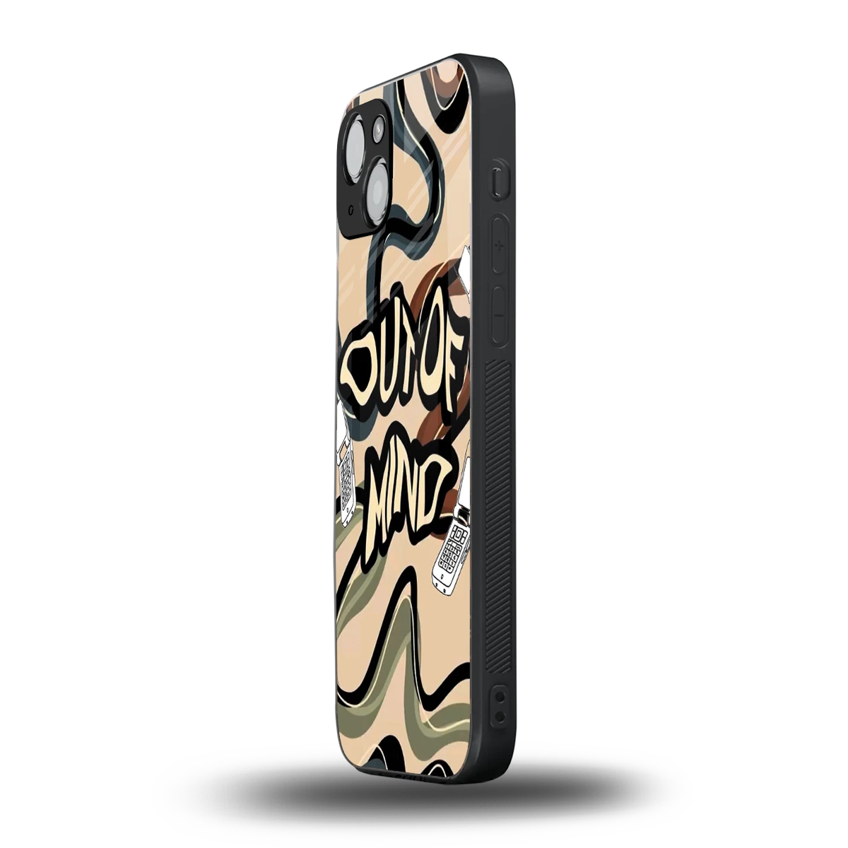Outta Mind iphone 15 mobile cover | shockproof glass phone case