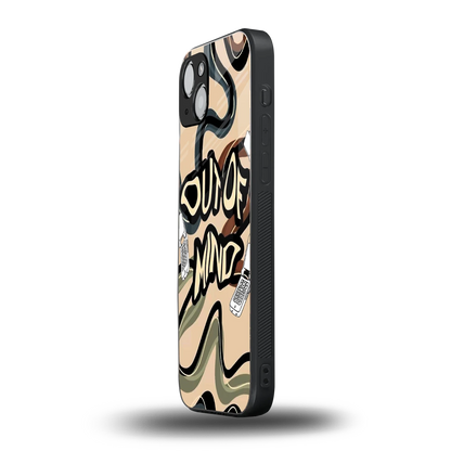 Outta Mind iphone 15 mobile cover | shockproof glass phone case