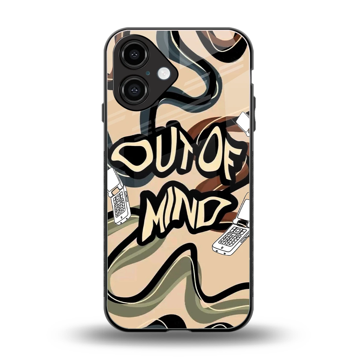 Outta Mind back phone cover | glass case for iphone 16
