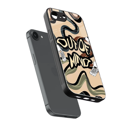 Outta Mind sleek iphone 16e cover with tempered glass back and TPU edges