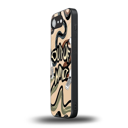 Outta Mind iphone 16e mobile cover | shockproof glass phone case