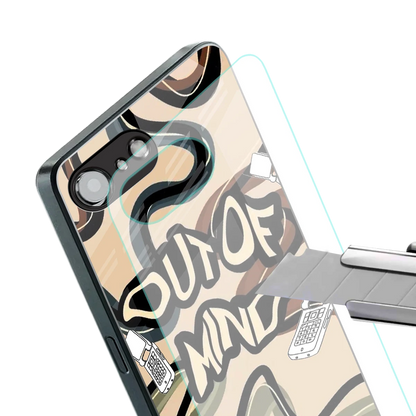 Outta Mind stylish phone case for iphone 16e | glossy glass and slim fit