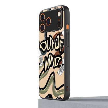 Outta Mind iphone 17 pro max mobile cover | shockproof glass phone case