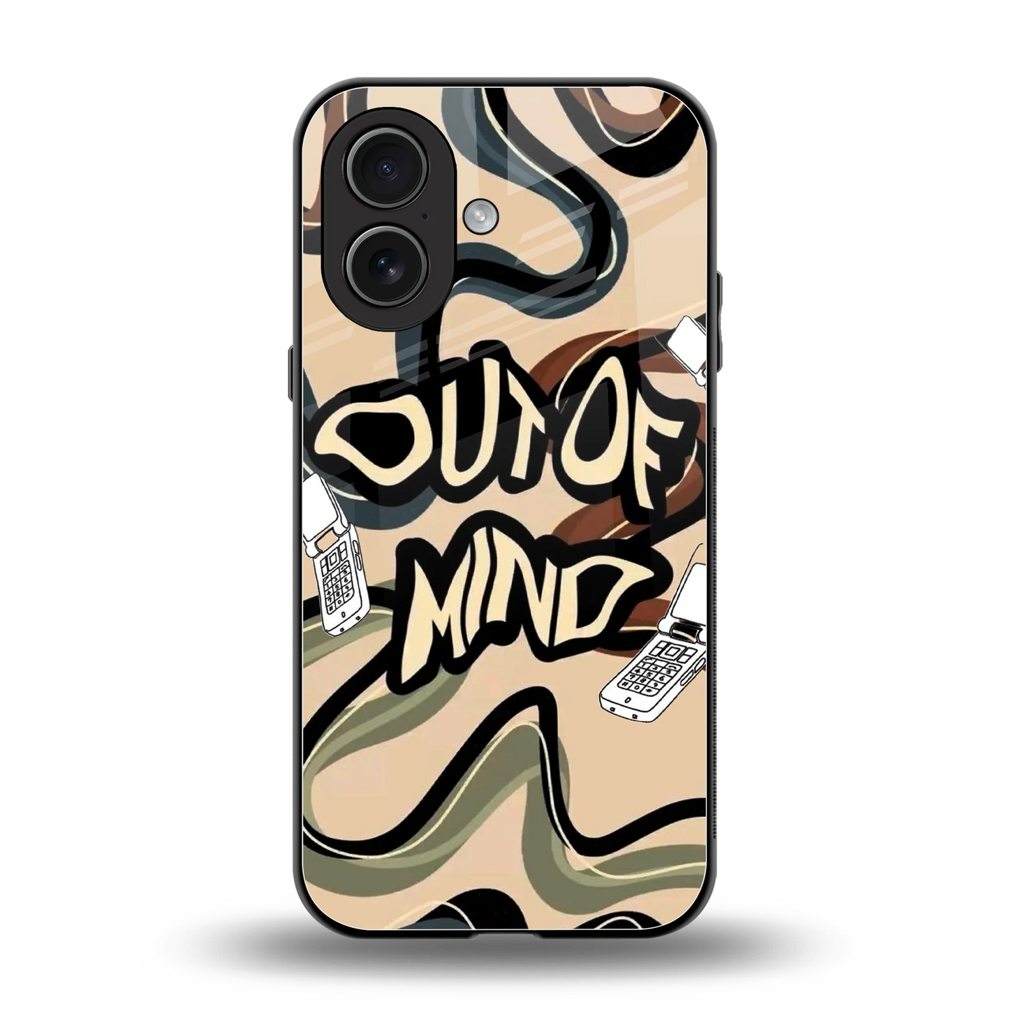 Outta Mind back phone cover | glass case for iphone 17