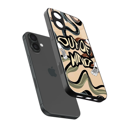 Outta Mind sleek iphone 17 cover with tempered glass back and TPU edges
