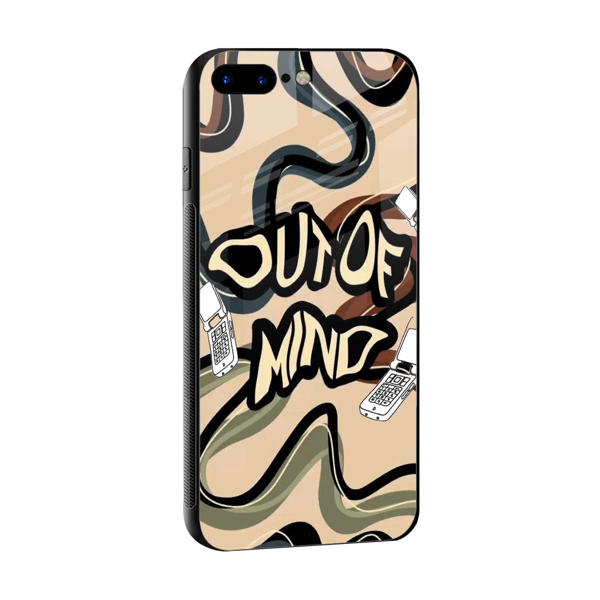 Outta Mind sleek iphone 7 plus cover with tempered glass back and TPU edges