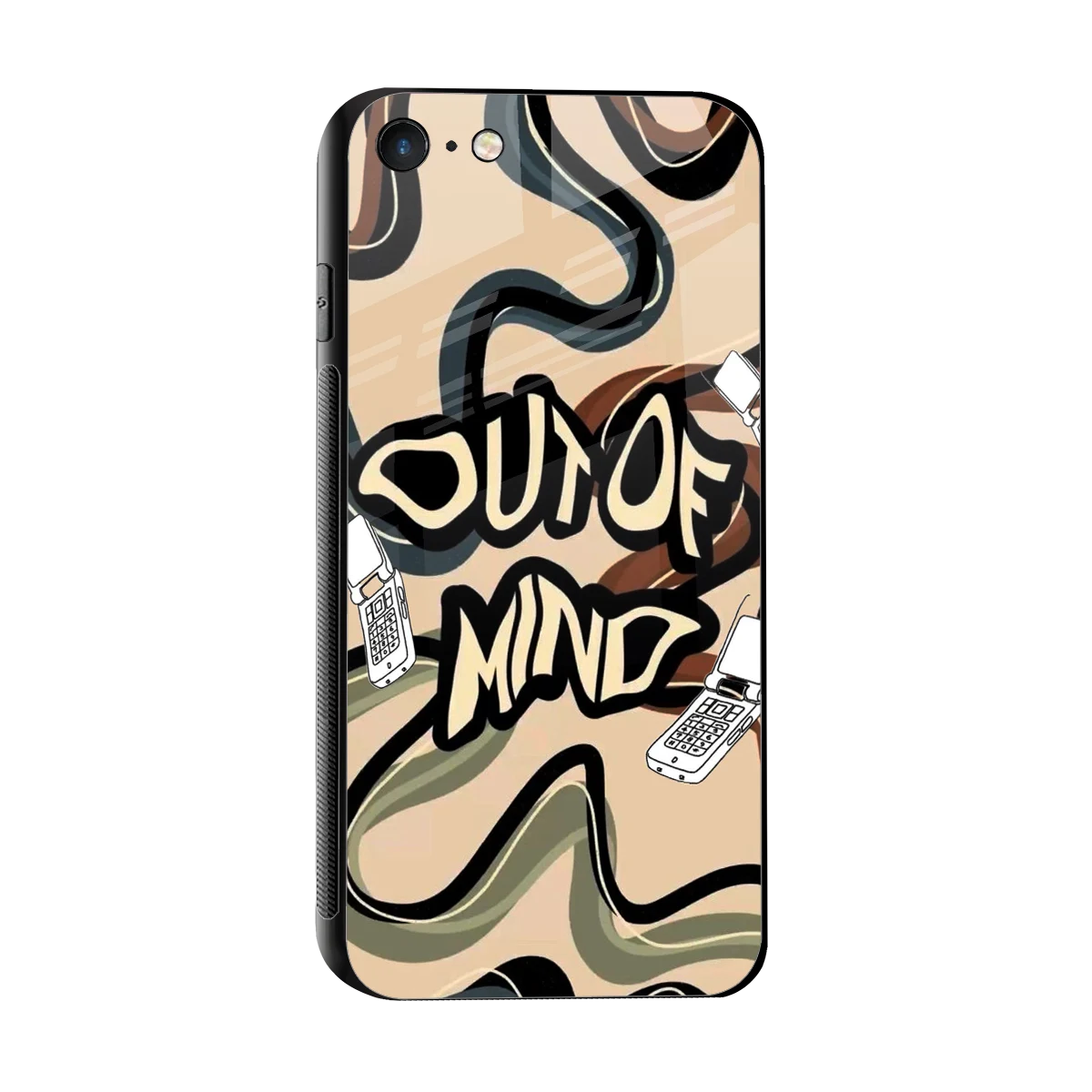 Outta Mind sleek iphone 7 cover with tempered glass back and TPU edges