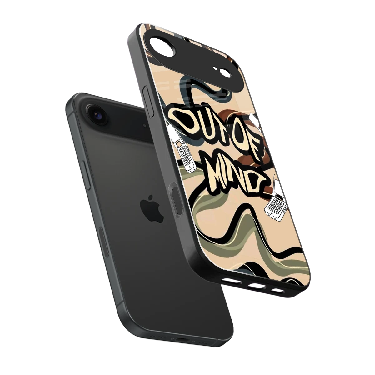 Outta Mind sleek iphone air cover with tempered glass back and TPU edges