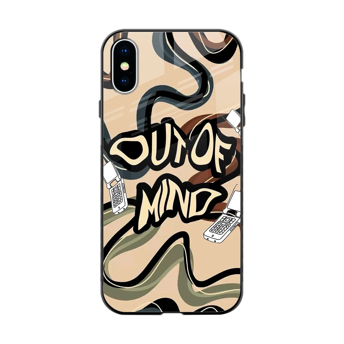 Outta Mind back phone cover | glass case for iphone x