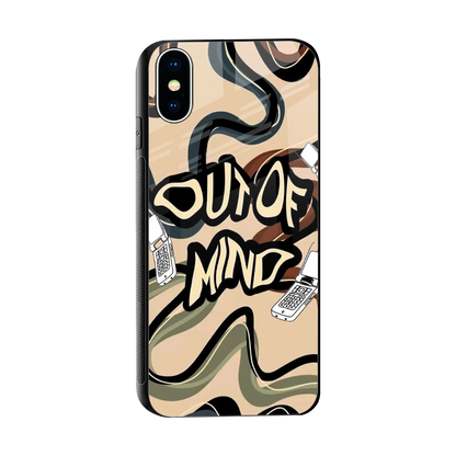Outta Mind sleek iphone x cover with tempered glass back and TPU edges