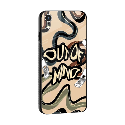 Outta Mind sleek iphone xr cover with tempered glass back and TPU edges