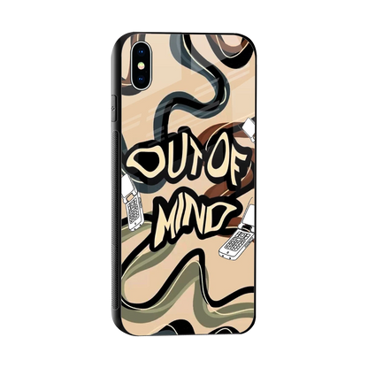 Outta Mind sleek iphone xs max cover with tempered glass back and TPU edges