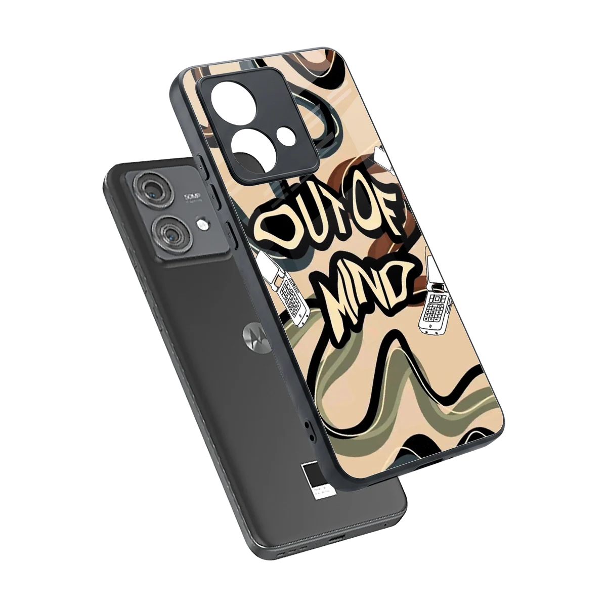 Outta Mind sleek motorola edge 40 neo 5g cover with tempered glass back and TPU edges