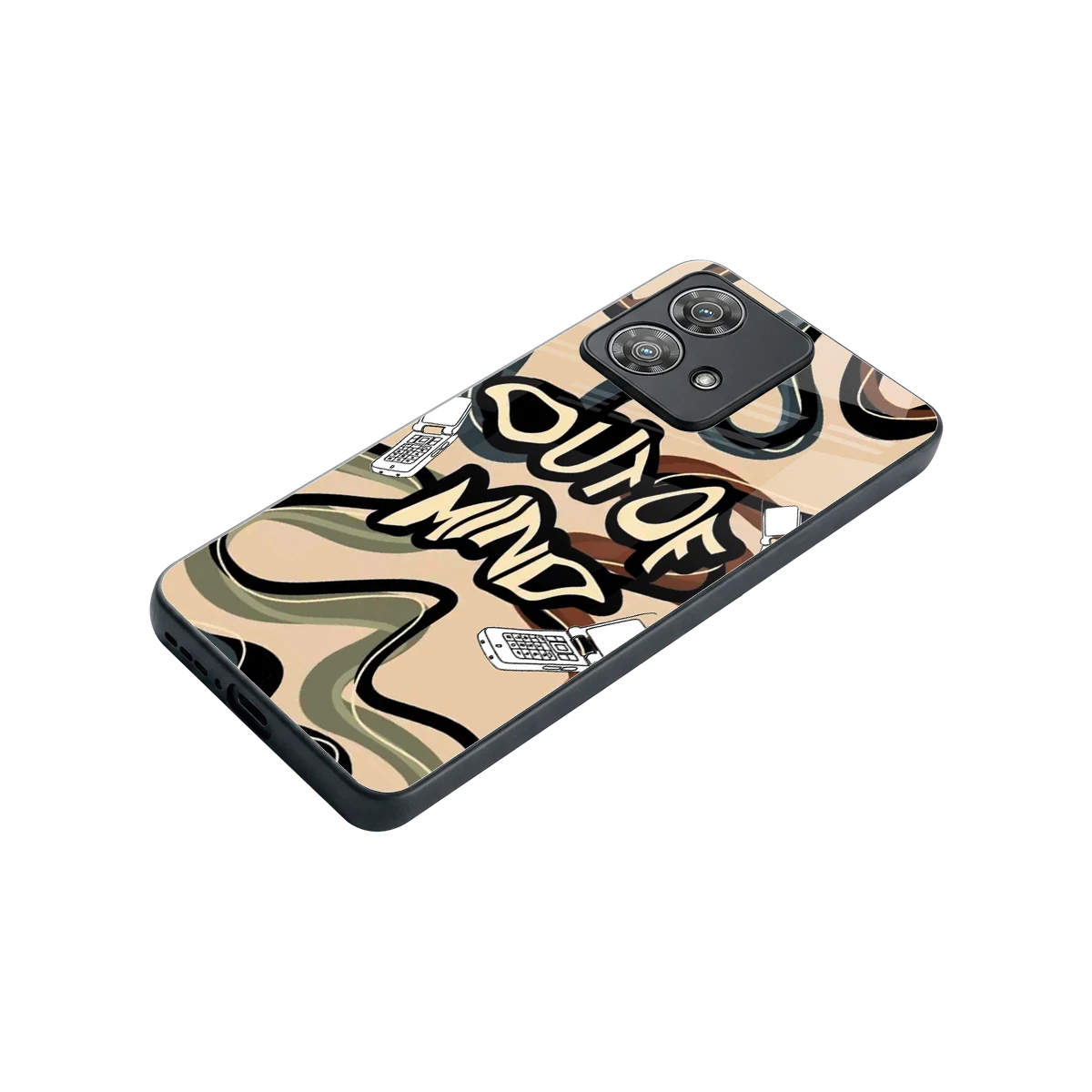 Outta Mind stylish phone case for motorola edge 40 neo 5g | glossy glass and slim fit