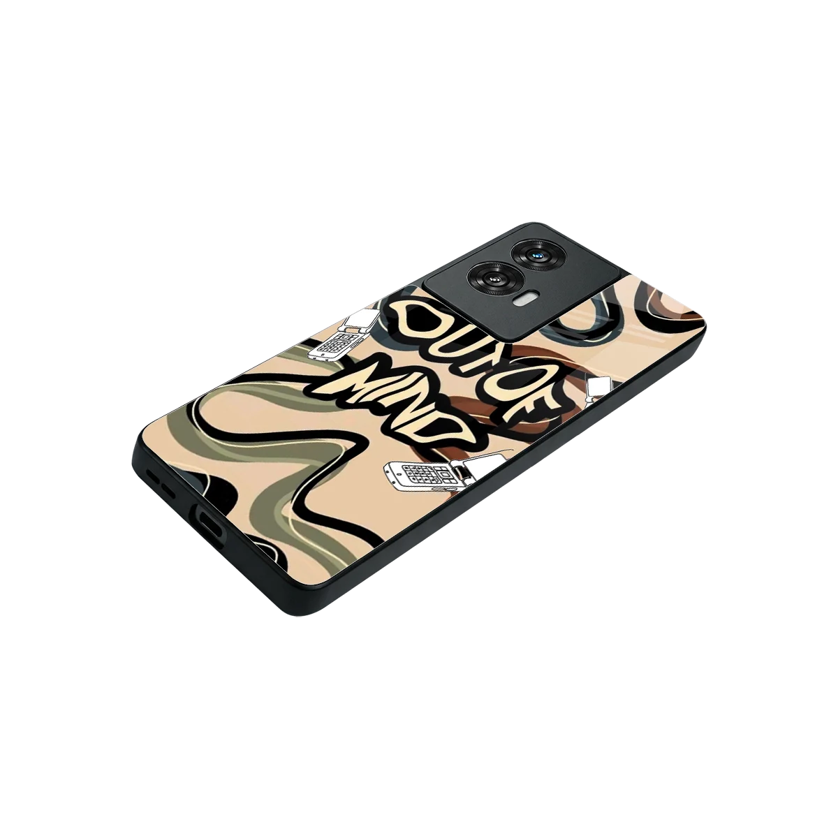 Outta Mind stylish phone case for motorola edge 50 fusion | glossy glass and slim fit