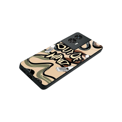 Outta Mind stylish phone case for motorola edge 50 fusion | glossy glass and slim fit