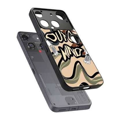 Outta Mind sleek nothing phone 3 cover with tempered glass back and TPU edges