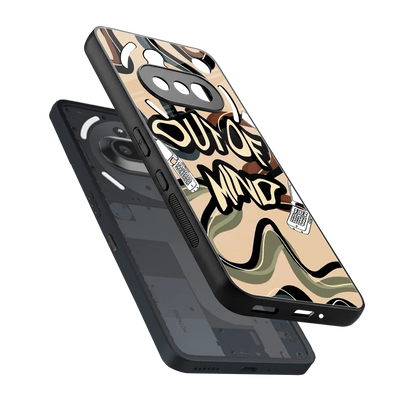 Outta Mind sleek nothing phone 3a cover with tempered glass back and TPU edges