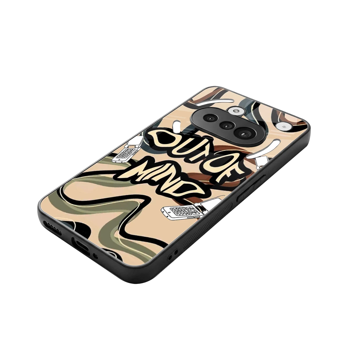 Outta Mind stylish phone case for nothing phone 3a | glossy glass and slim fit