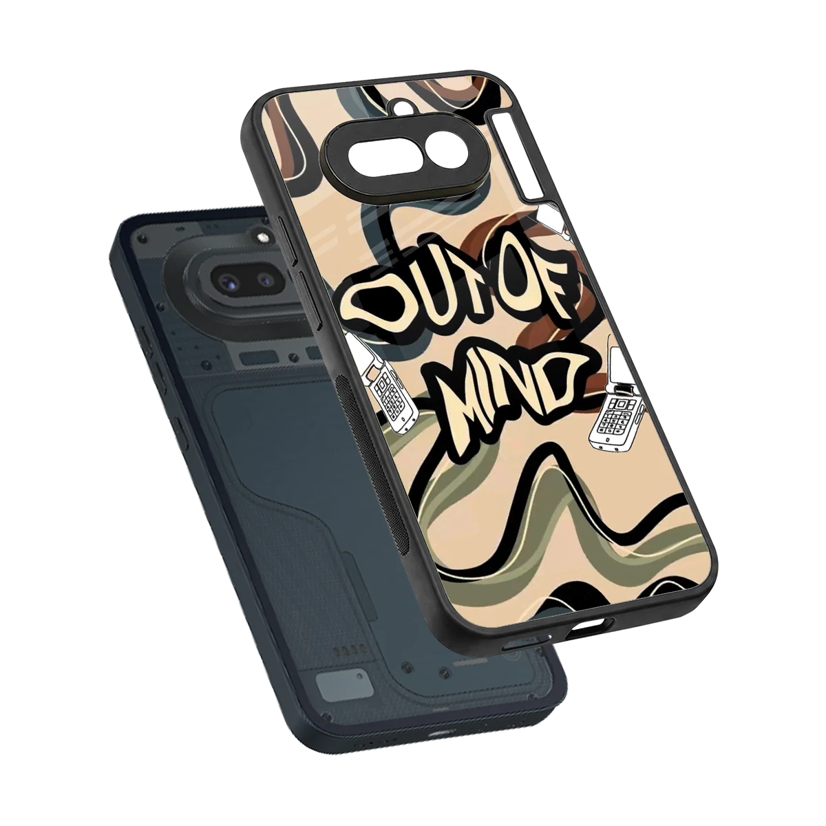 Outta Mind sleek nothing phone 4a cover with tempered glass back and TPU edges