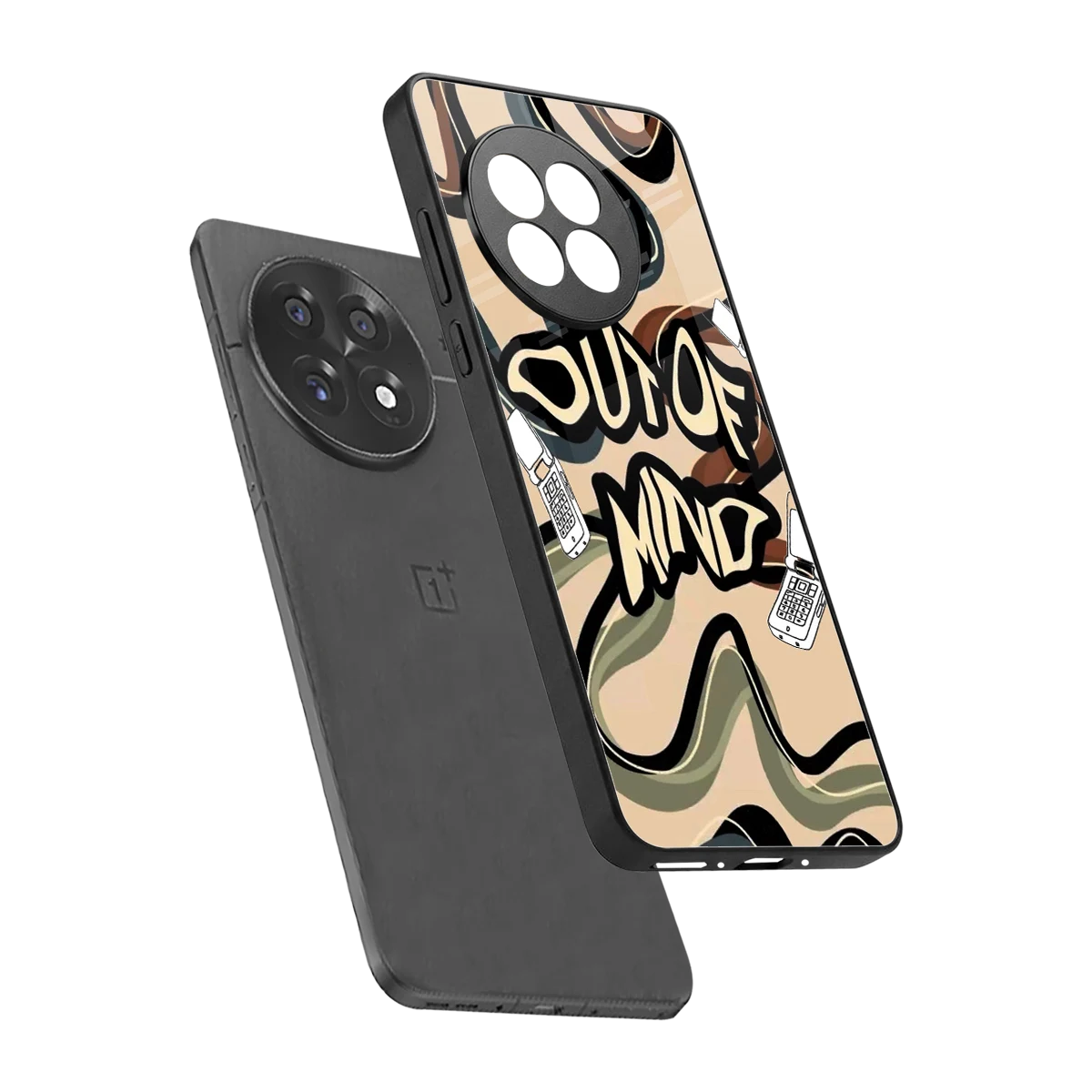 Outta Mind sleek oneplus 13r cover with tempered glass back and TPU edges