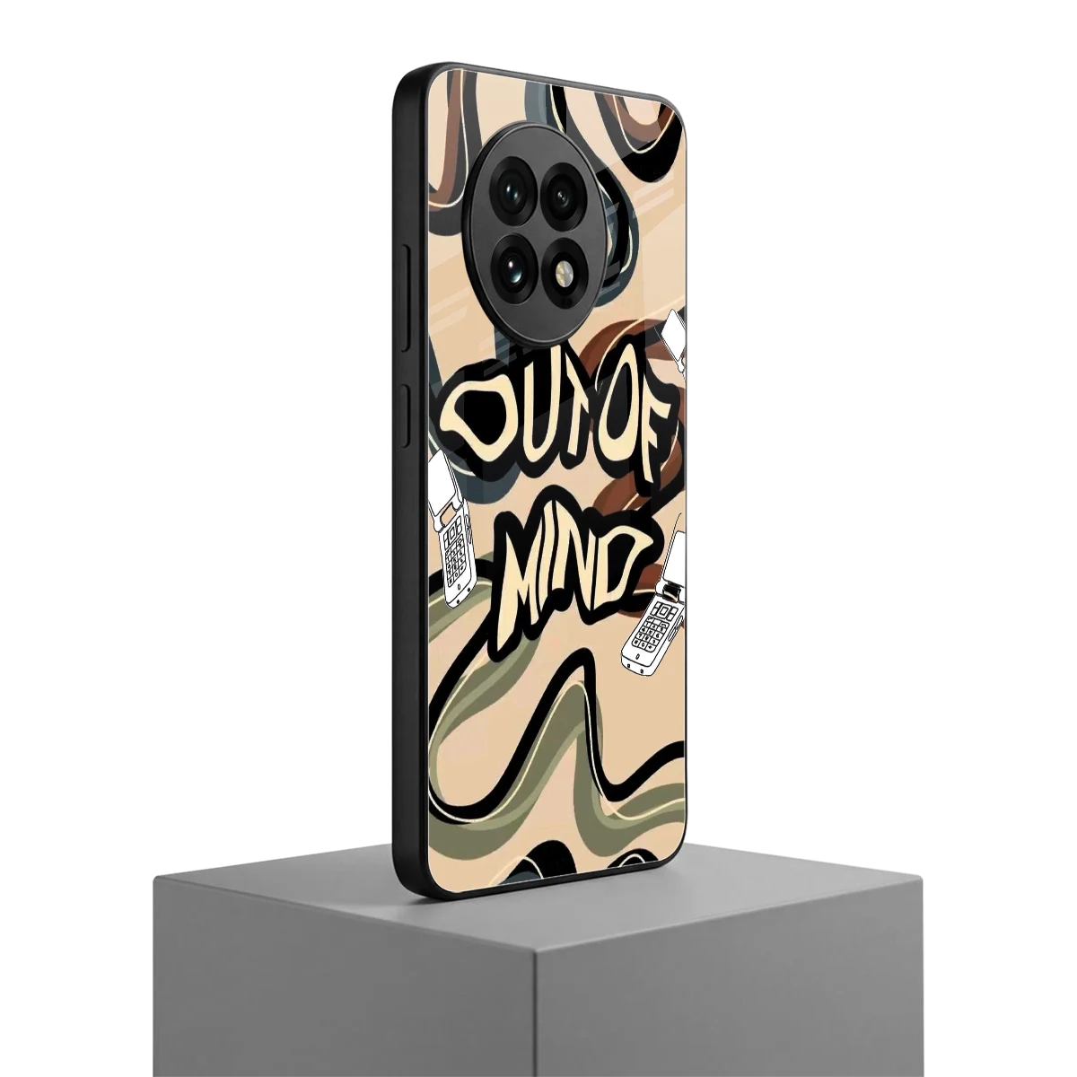 Outta Mind oneplus 13r mobile cover | shockproof glass phone case
