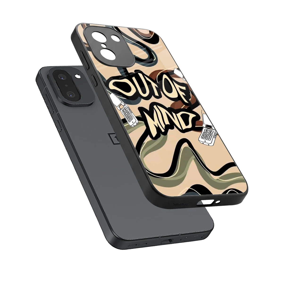 Outta Mind sleek oneplus 15r cover with tempered glass back and TPU edges