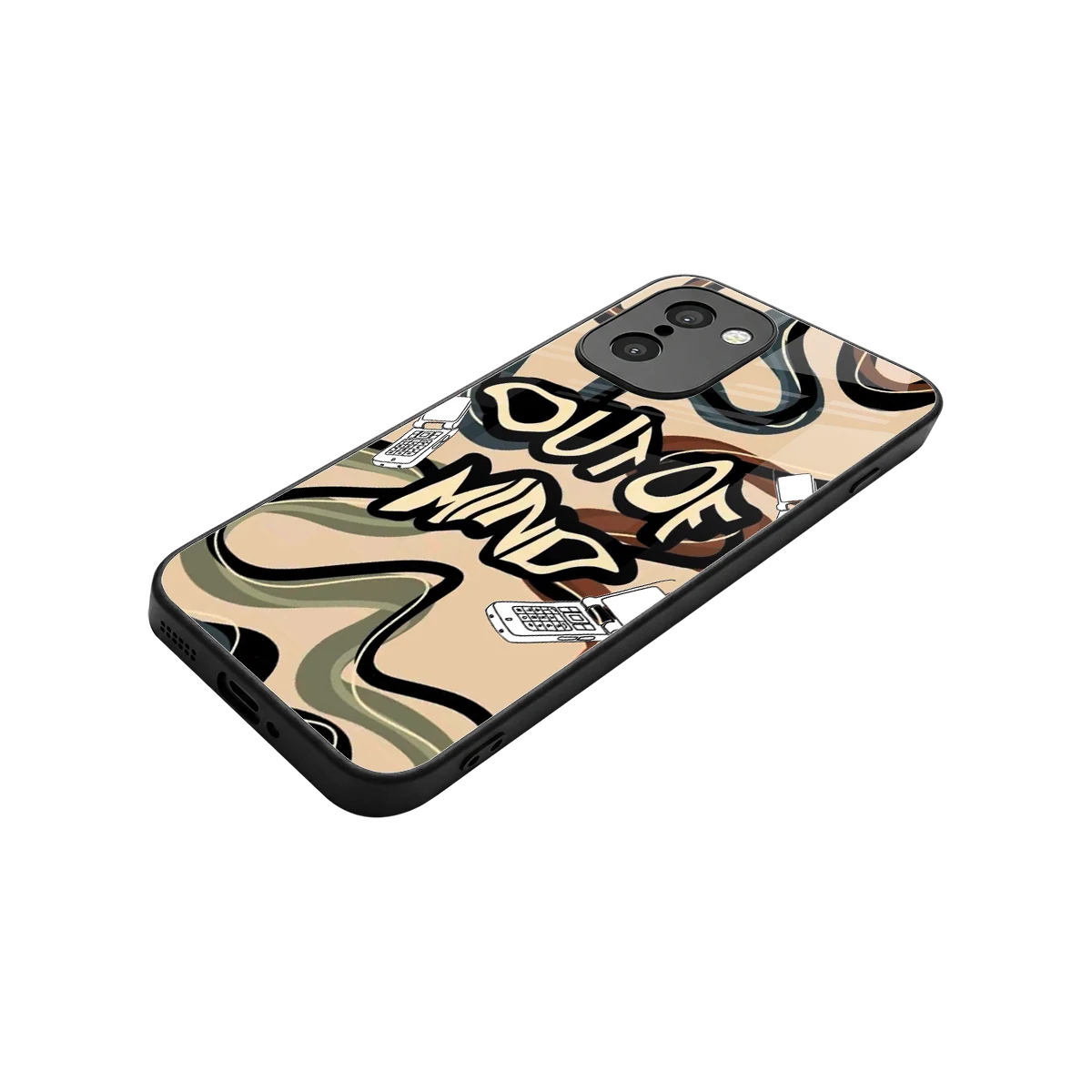 Outta Mind stylish phone case for oneplus 15r | glossy glass and slim fit