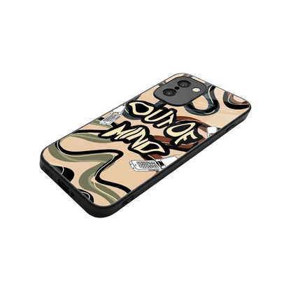 Outta Mind stylish phone case for oneplus 15r | glossy glass and slim fit