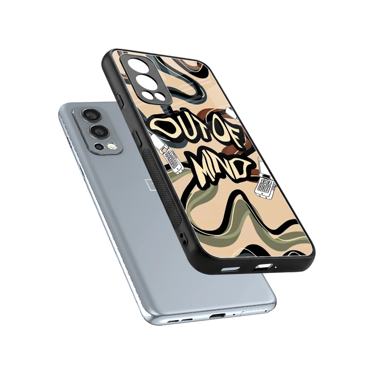 Outta Mind sleek oneplus nord 2 cover with tempered glass back and TPU edges