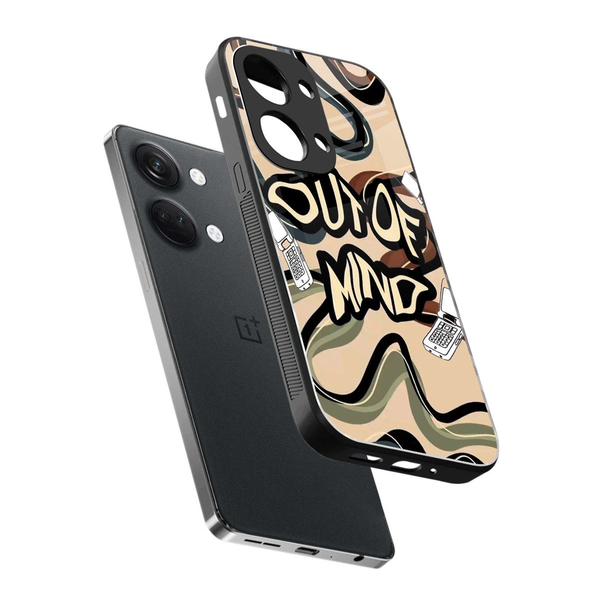 Outta Mind sleek oneplus nord 3 cover with tempered glass back and TPU edges