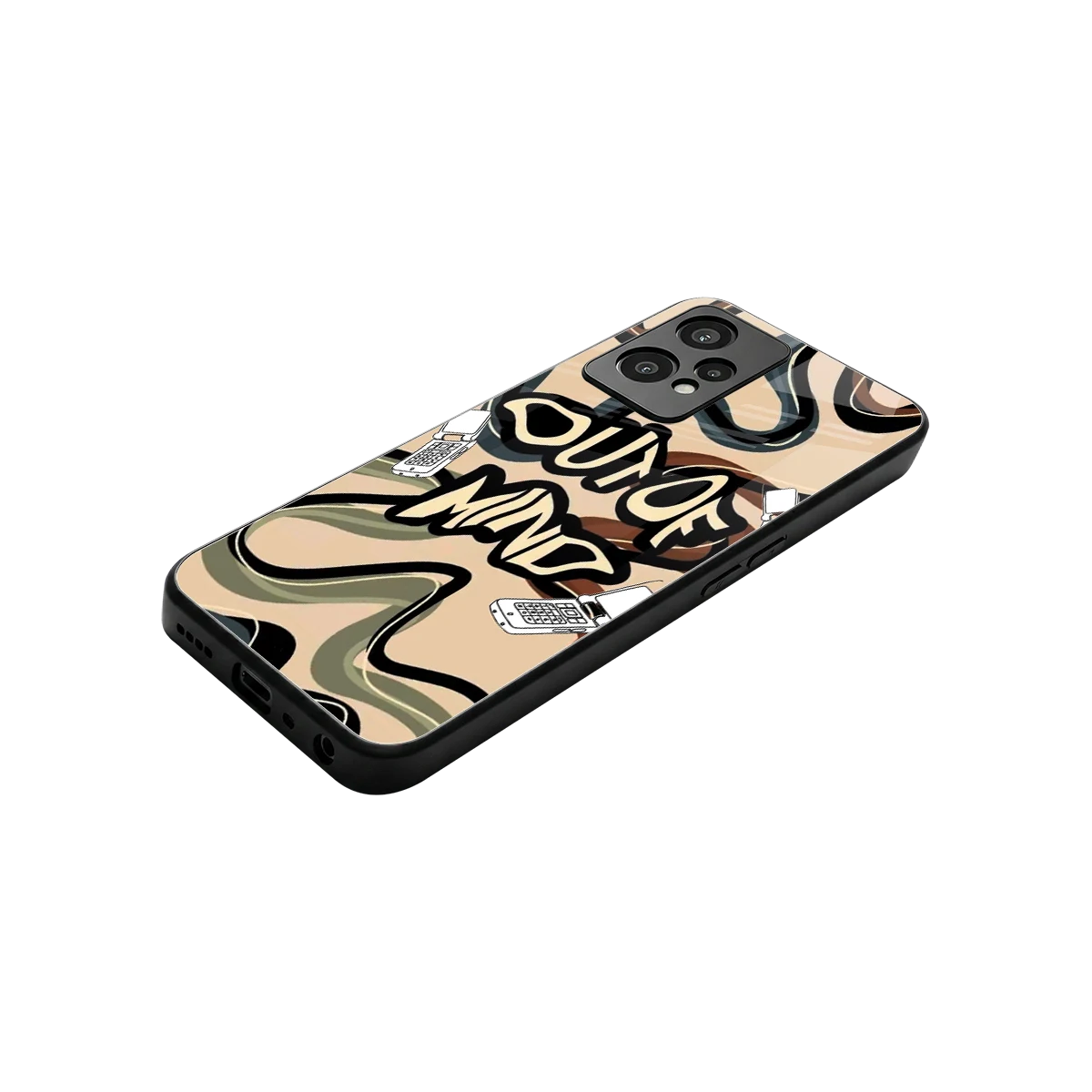 Outta Mind stylish phone case for oneplus nord ce 2 lite | glossy glass and slim fit