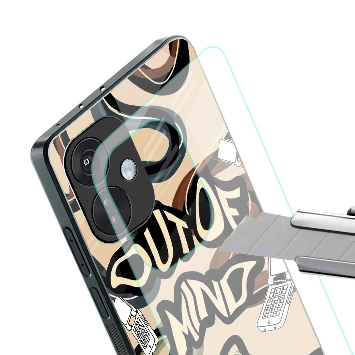 Outta Mind stylish phone case for oneplus nord ce 3 | glossy glass and slim fit