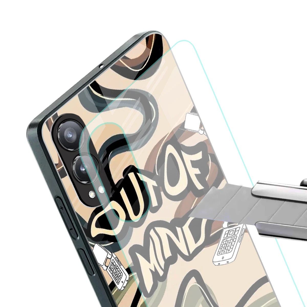 Outta Mind stylish phone case for oneplus nord ce 4 lite | glossy glass and slim fit