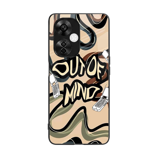 Outta Mind back phone cover | glass case for oneplus nord ce 3 lite