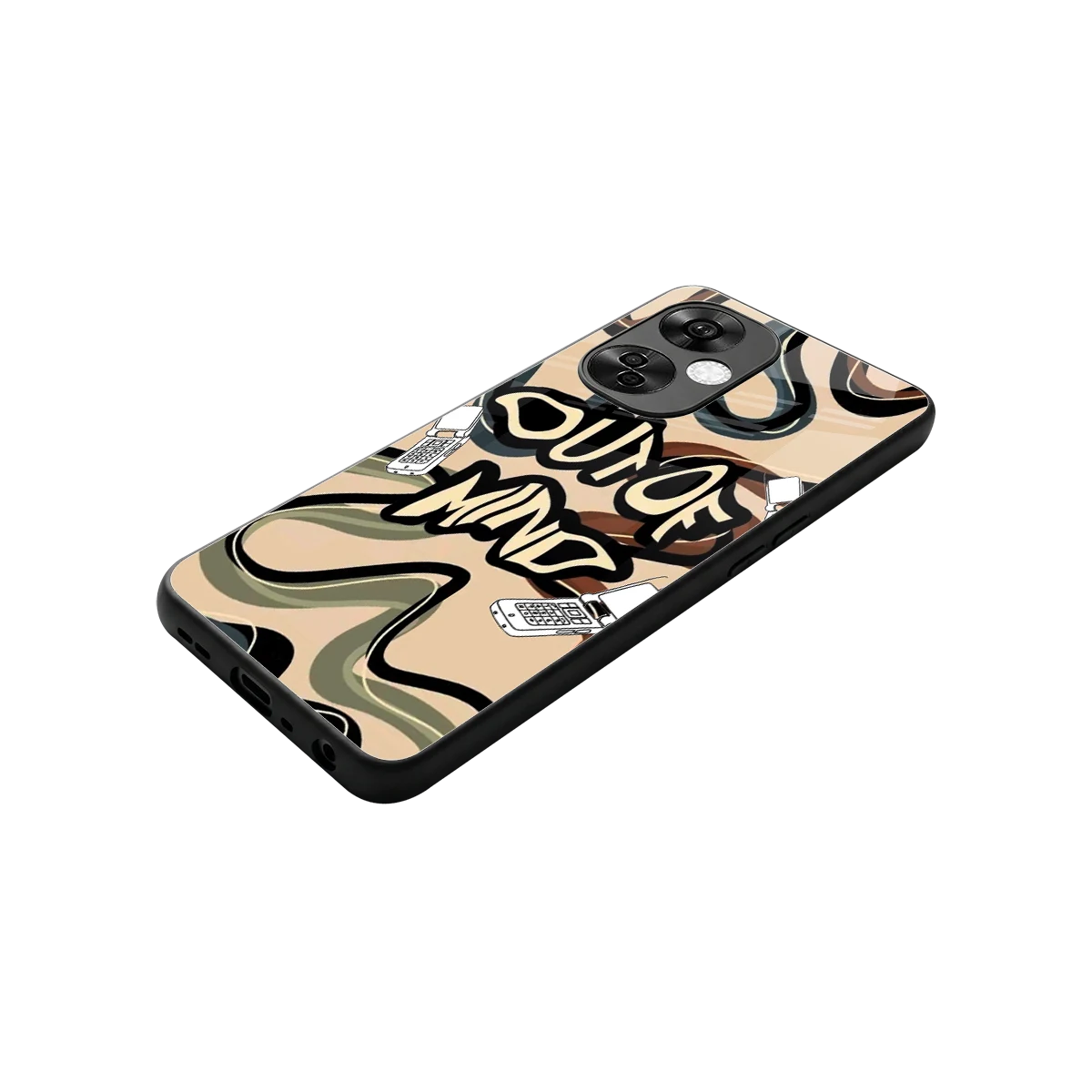 Outta Mind stylish phone case for oneplus nord ce 3 lite | glossy glass and slim fit