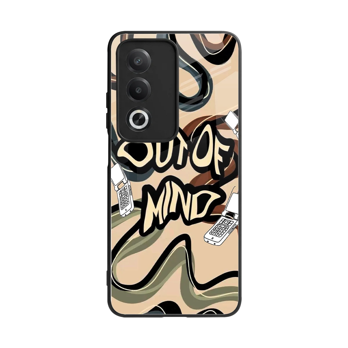 Outta Mind back phone cover | glass case for oppo a3 pro
