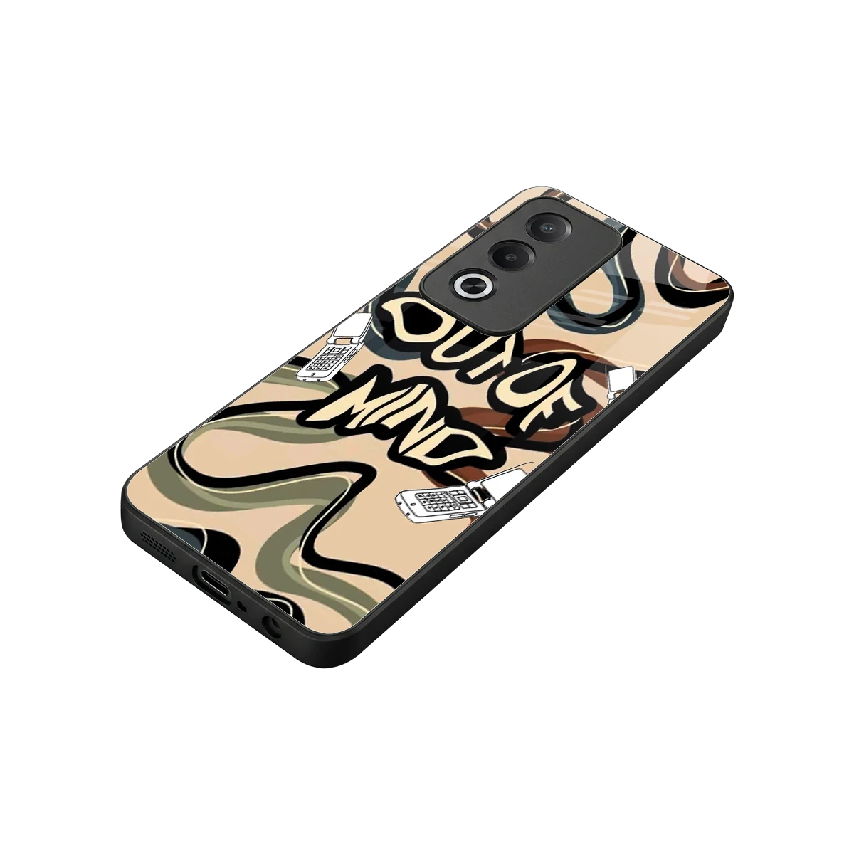 Outta Mind stylish phone case for oppo a3 pro | glossy glass and slim fit