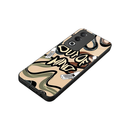 Outta Mind stylish phone case for oppo a3 pro | glossy glass and slim fit