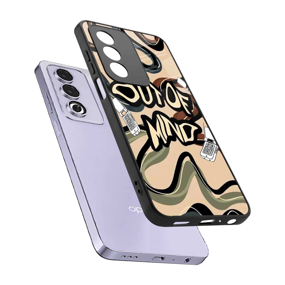 Outta Mind sleek oppo a3 pro cover with tempered glass back and TPU edges