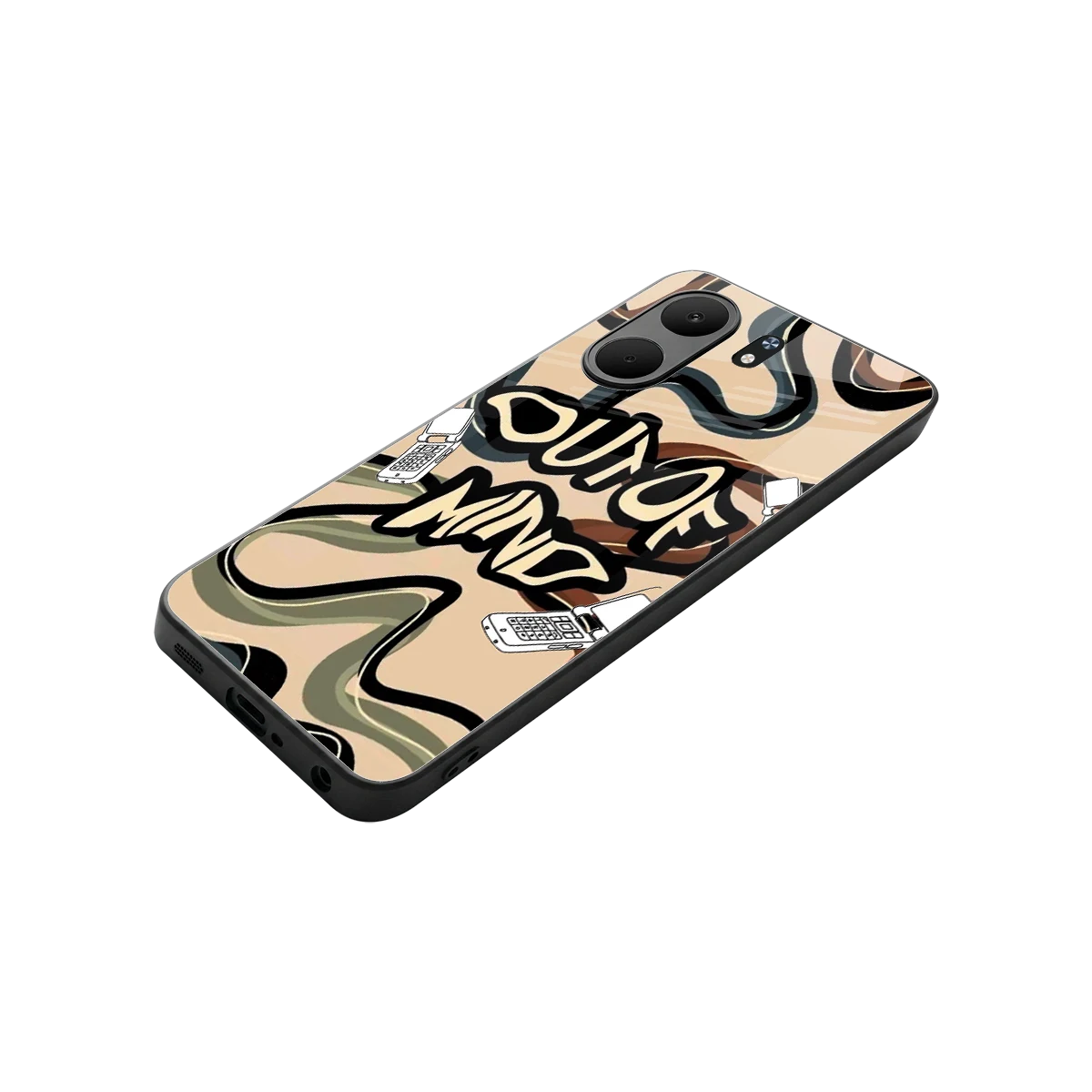 Outta Mind stylish phone case for oppo a5x 5g | glossy glass and slim fit