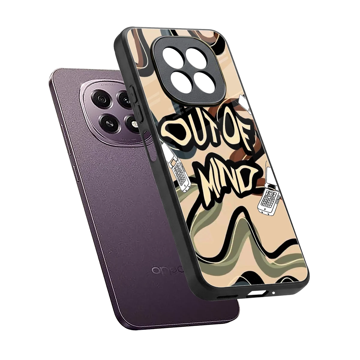 Outta Mind sleek oppo f29 5g cover with tempered glass back and TPU edges