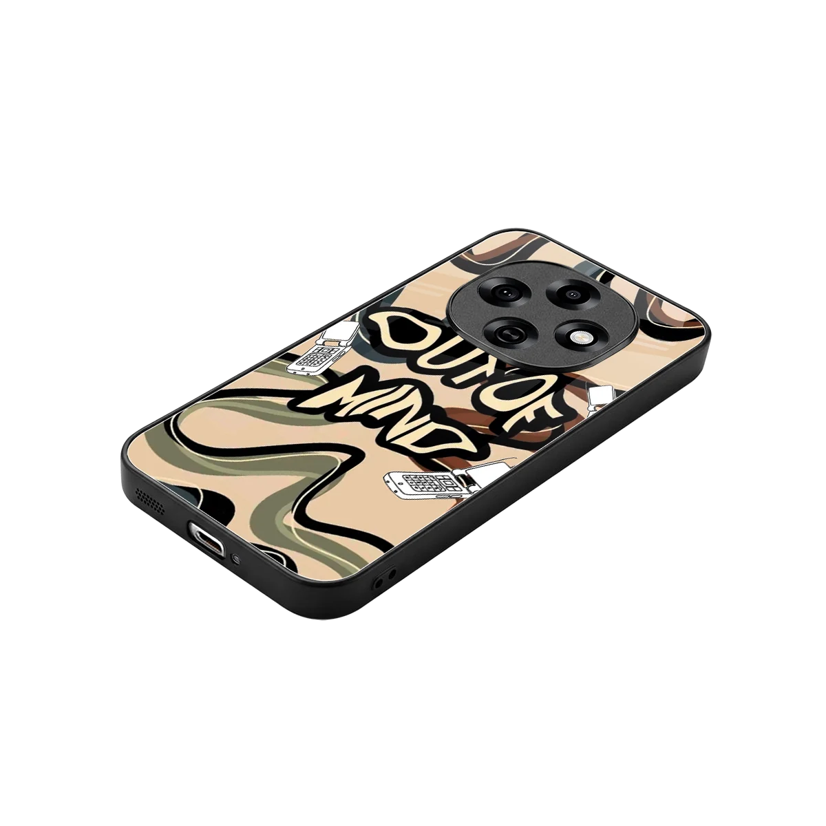 Outta Mind stylish phone case for oppo f31 pro 5g | glossy glass and slim fit