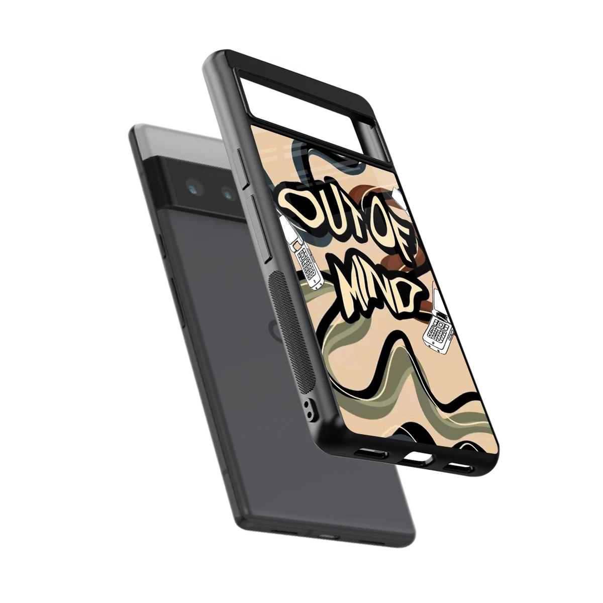 Outta Mind sleek google pixel 6 pro cover with tempered glass back and TPU edges
