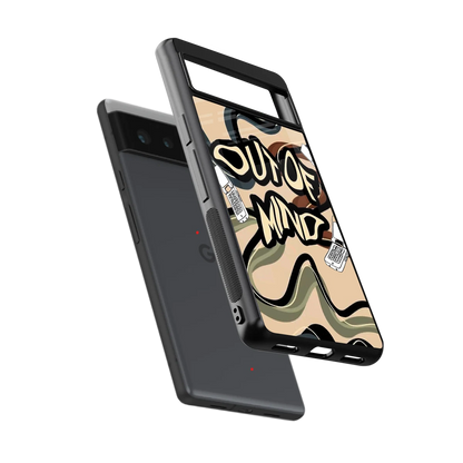 Outta Mind sleek google pixel 6a cover with tempered glass back and TPU edges