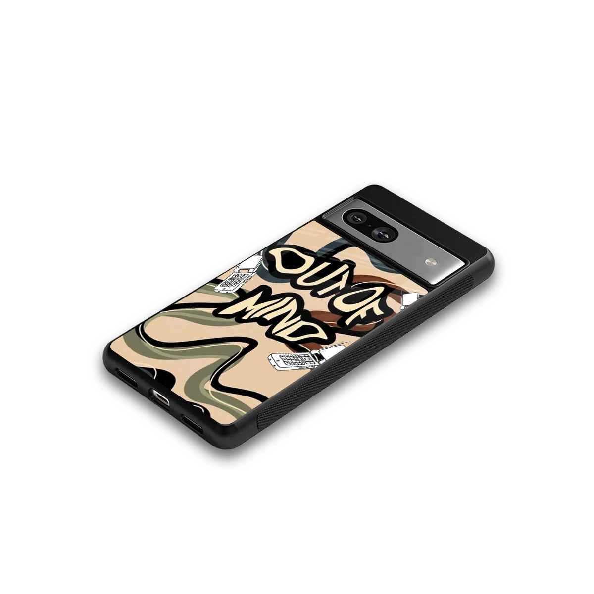 Outta Mind google pixel 7a mobile cover | shockproof glass phone case