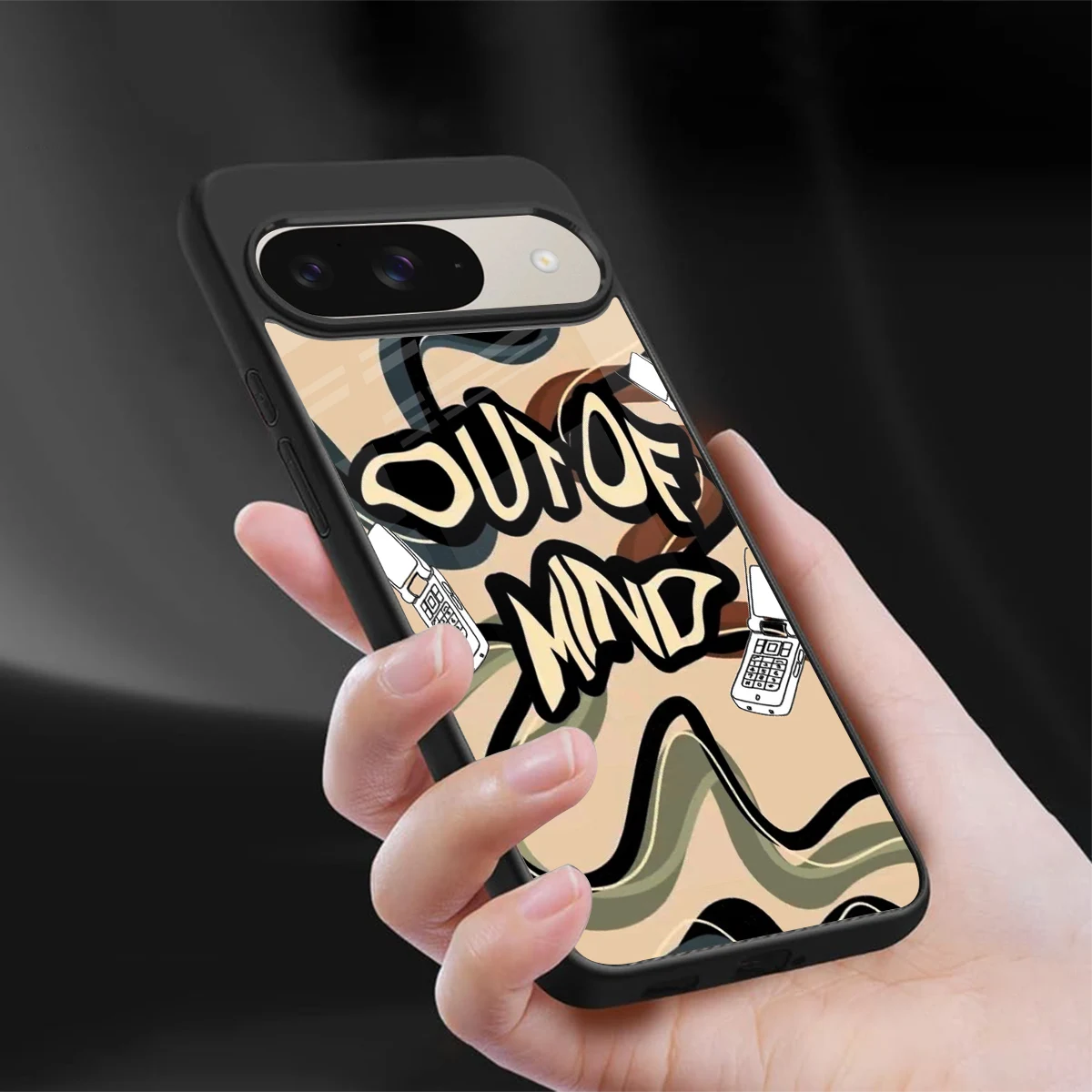 Outta Mind sleek google pixel 9 cover with tempered glass back and TPU edges