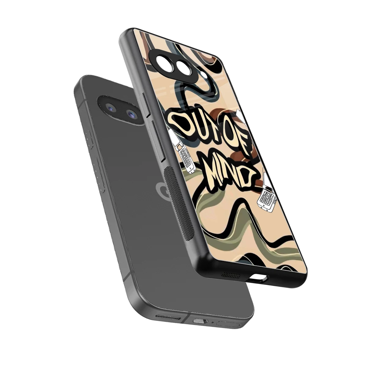 Outta Mind sleek google pixel 10a cover with tempered glass back and TPU edges