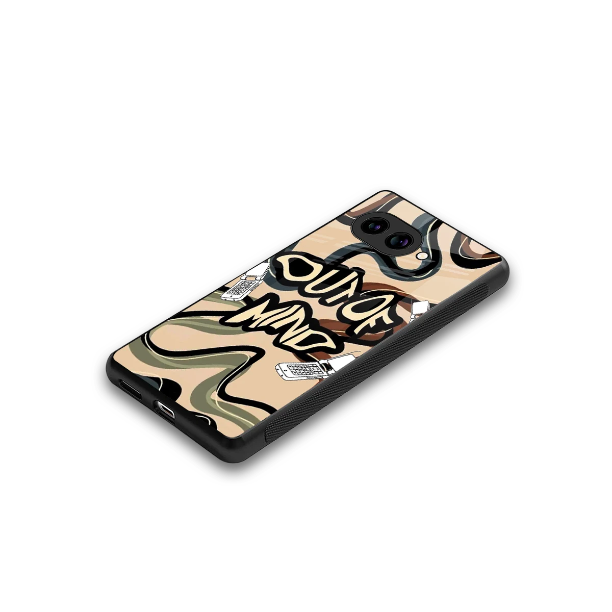 Outta Mind stylish phone case for google pixel 10a | glossy glass and slim fit